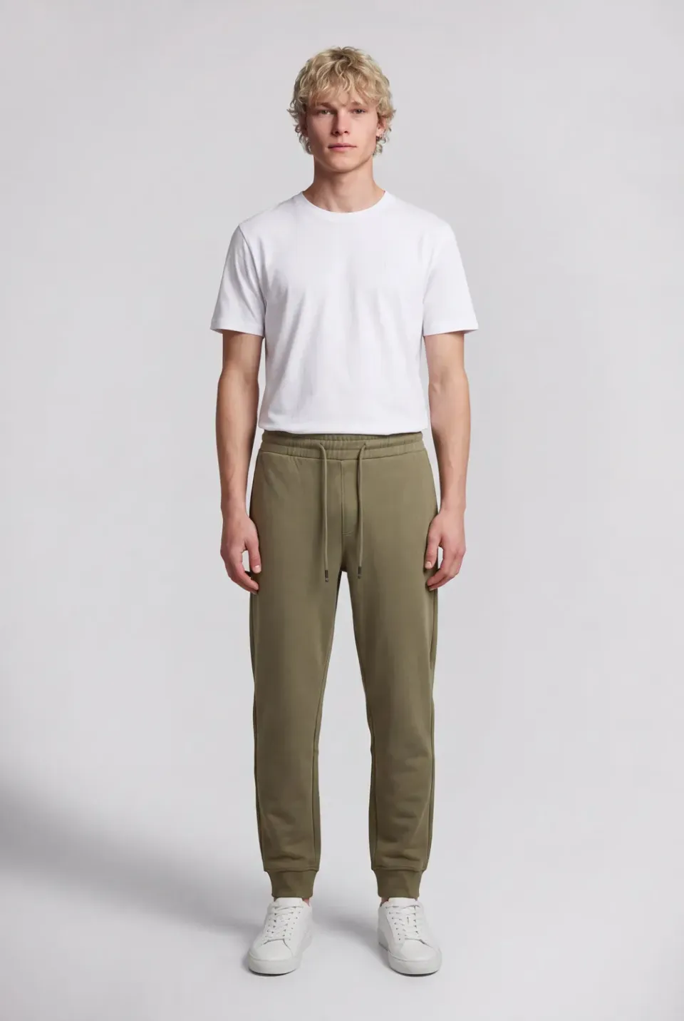 Teddy Smith P-Narky Dusty Kaki jogger uomo verde felpato