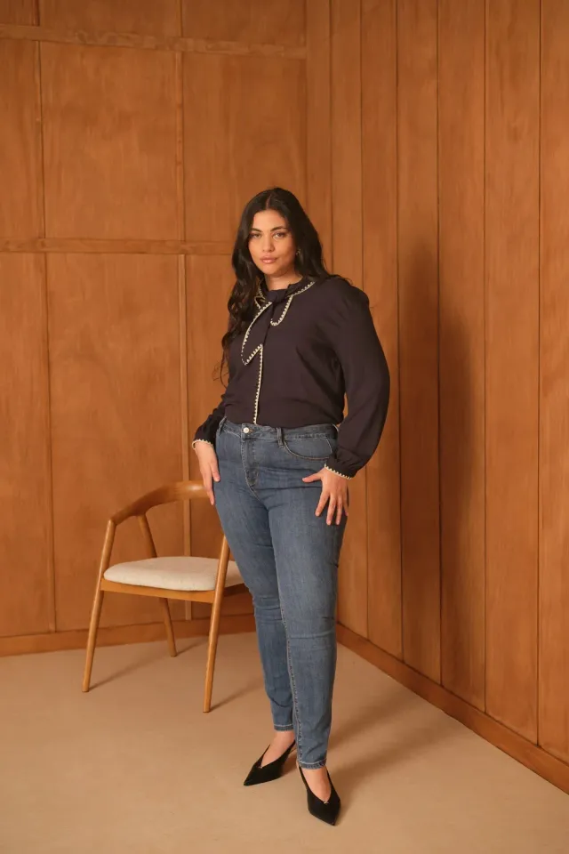 Oraije Chloé Curvy jeans slim blu stone