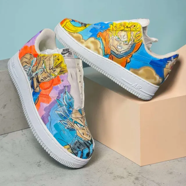 Nike Air Force 1 Sneakers Personalizzate Goku Vegeta