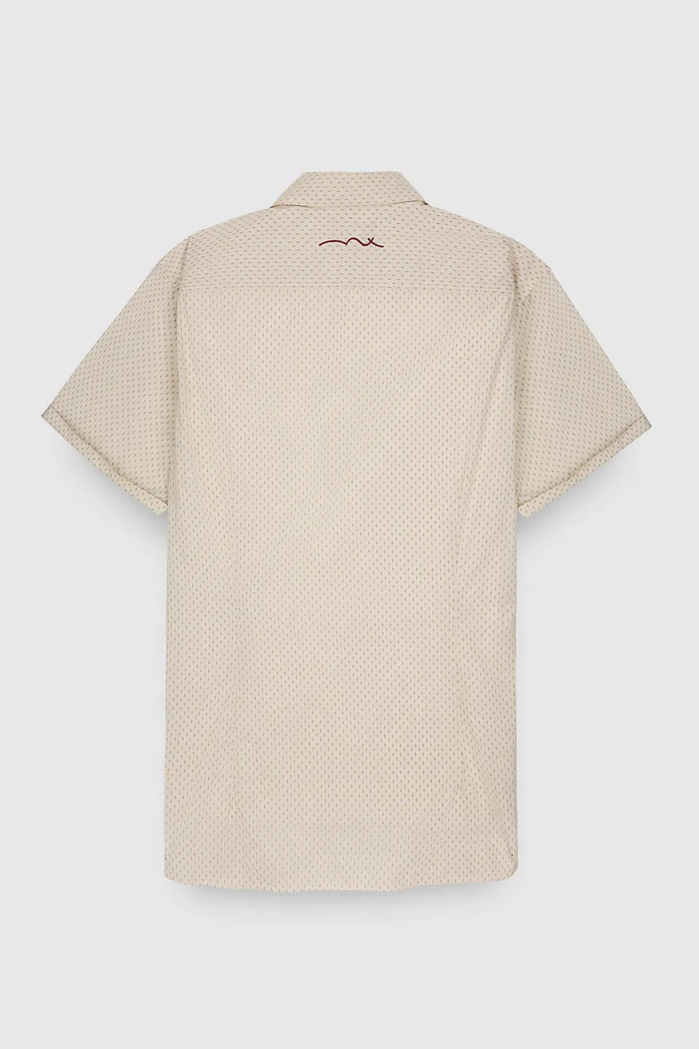 Teddy Smith Cut camicia uomo slim maniche corte crema