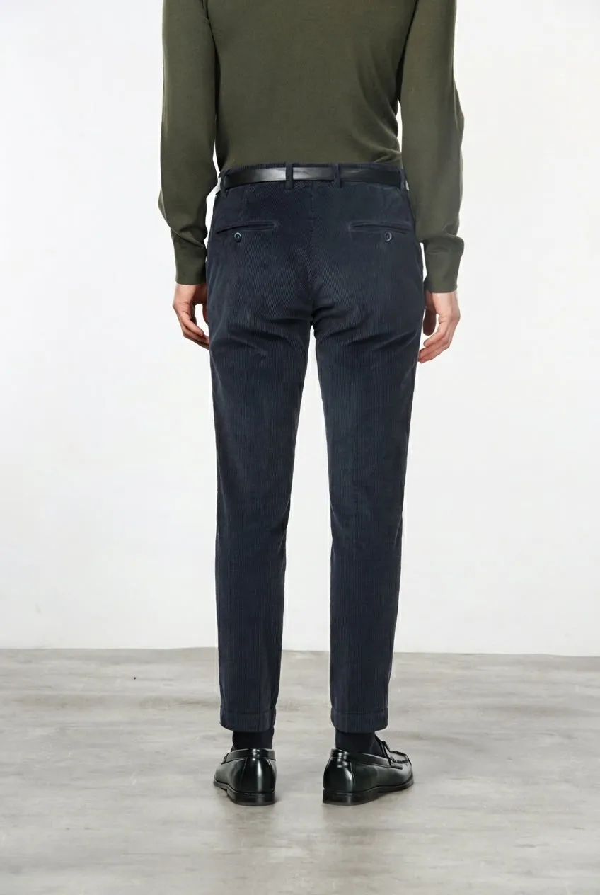 Mason's Milano chino uomo blu notte velluto