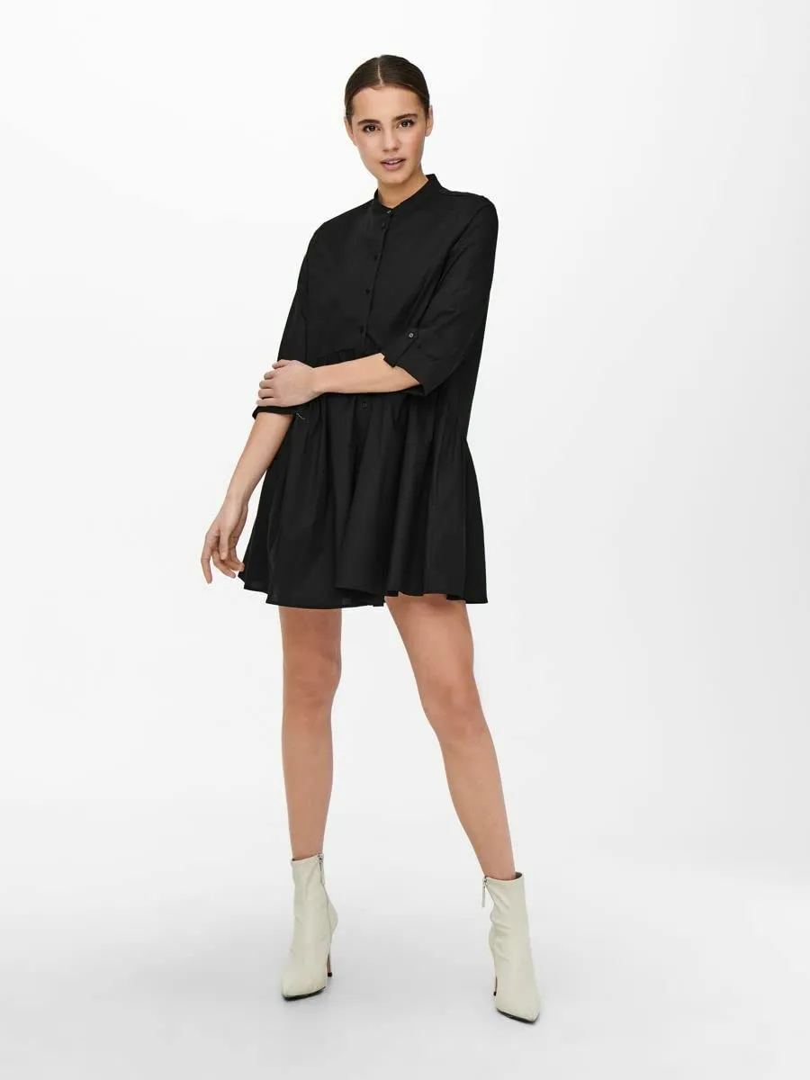 ONLY Onlditte Life abito donna 3/4 nero taglia 40 maniche 3/4