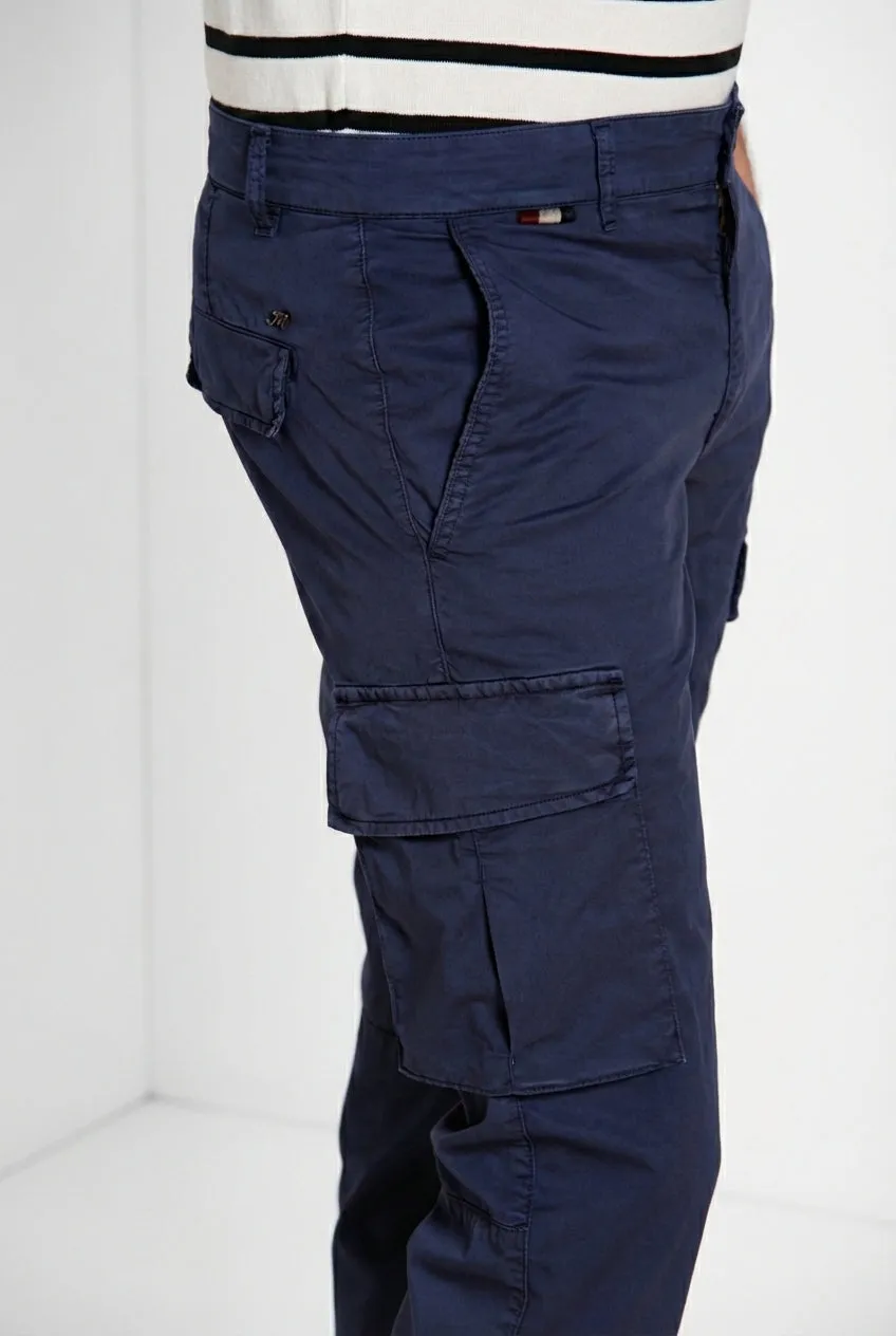 Mason's Chile Regular cargo uomo blu navy stretch