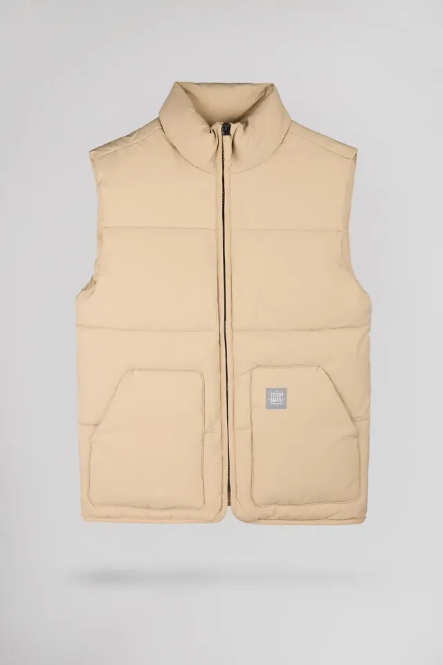 Teddy Smith B-Francklin JR Beige gilet ragazzo smanicato