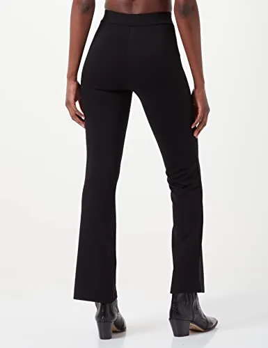 Only Jdypretty pantaloni flare donna jersey elastico nero