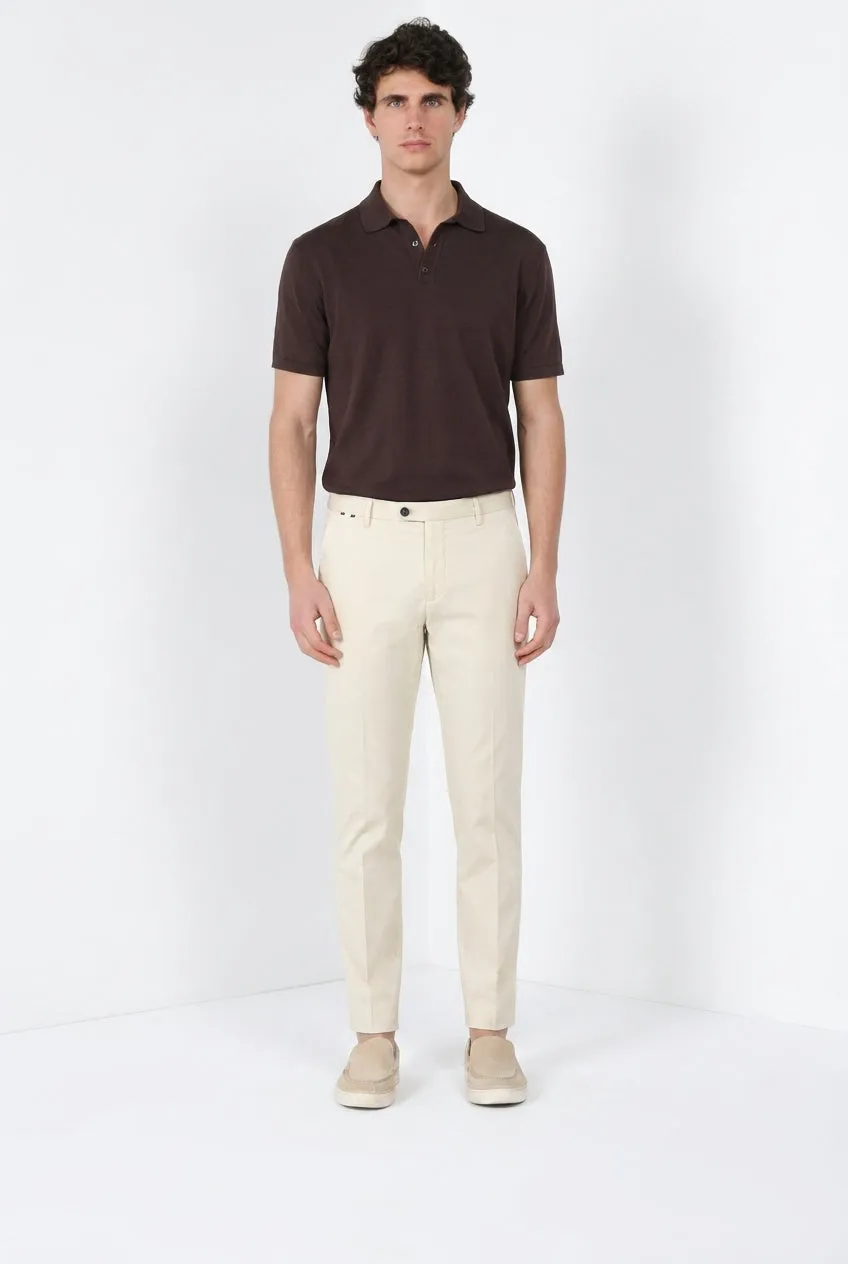 Mason's Osaka 1 Pince pantalone chino conchiglie carrot fit