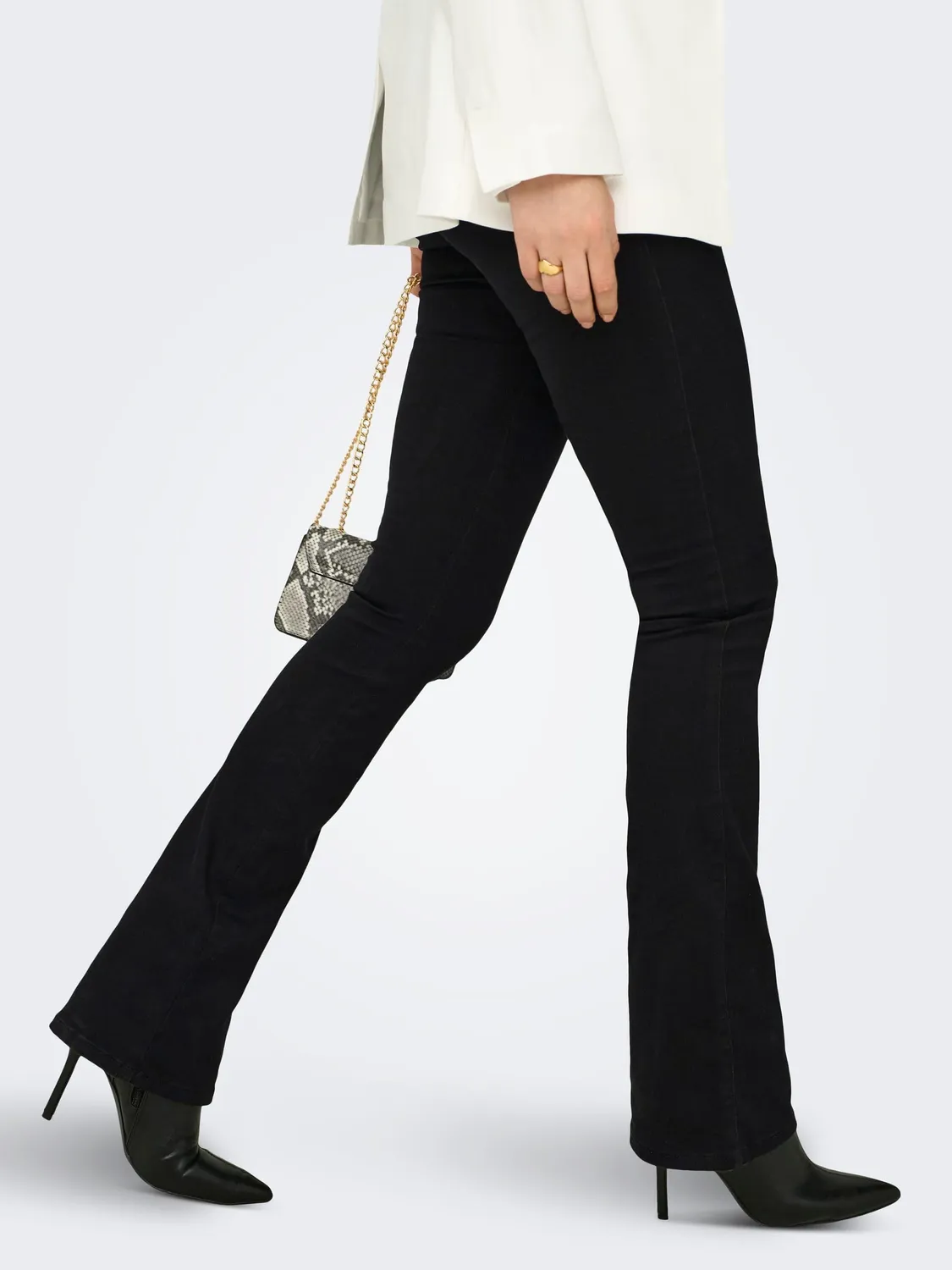 ONLY Onlroyal High Sweet Flared 600 jeans donna 29W/34L nero