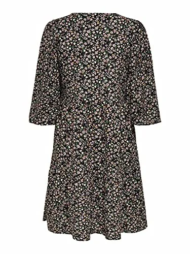 Only abito corto donna nero S maniche palloncino
