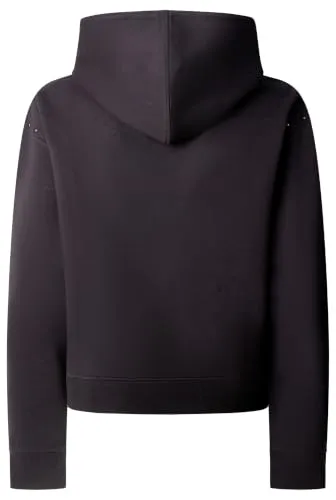 Pepe Jeans Silver Signature Logo Hoodie felpa donna S argento