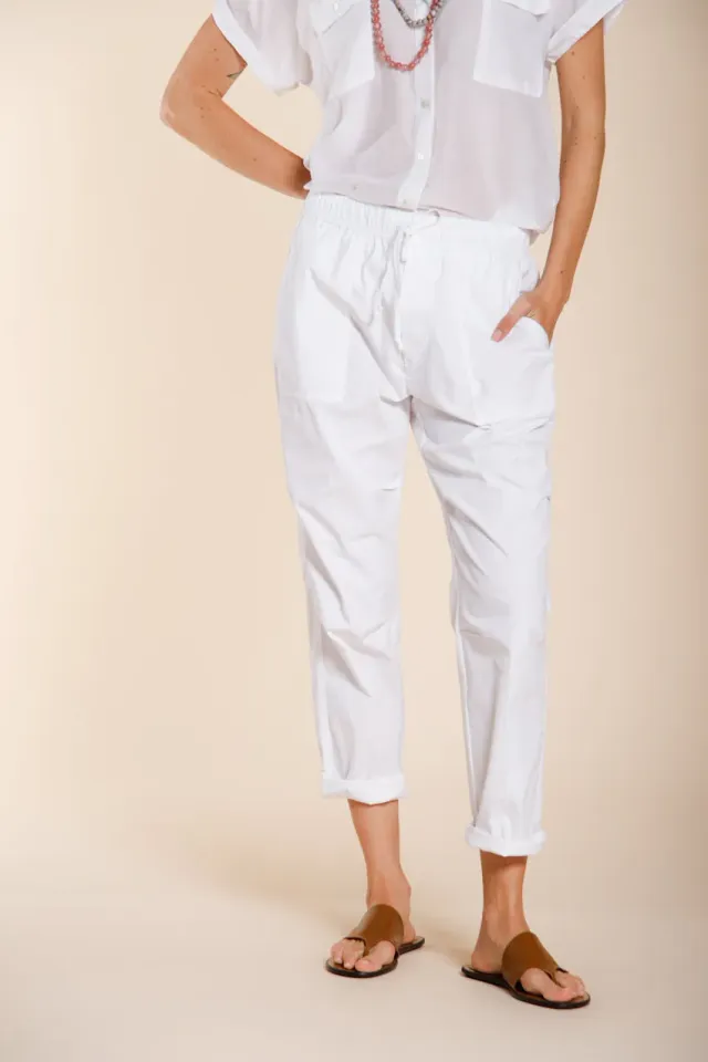 Mason's Fatique Jogger pantalone cargo bianco relaxed
