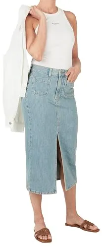 Pepe Jeans HW Nikita gonna midi S denim chiaro