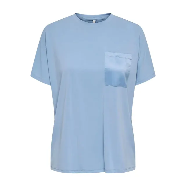 ONLY Free Pocket camicia donna blu lyocell