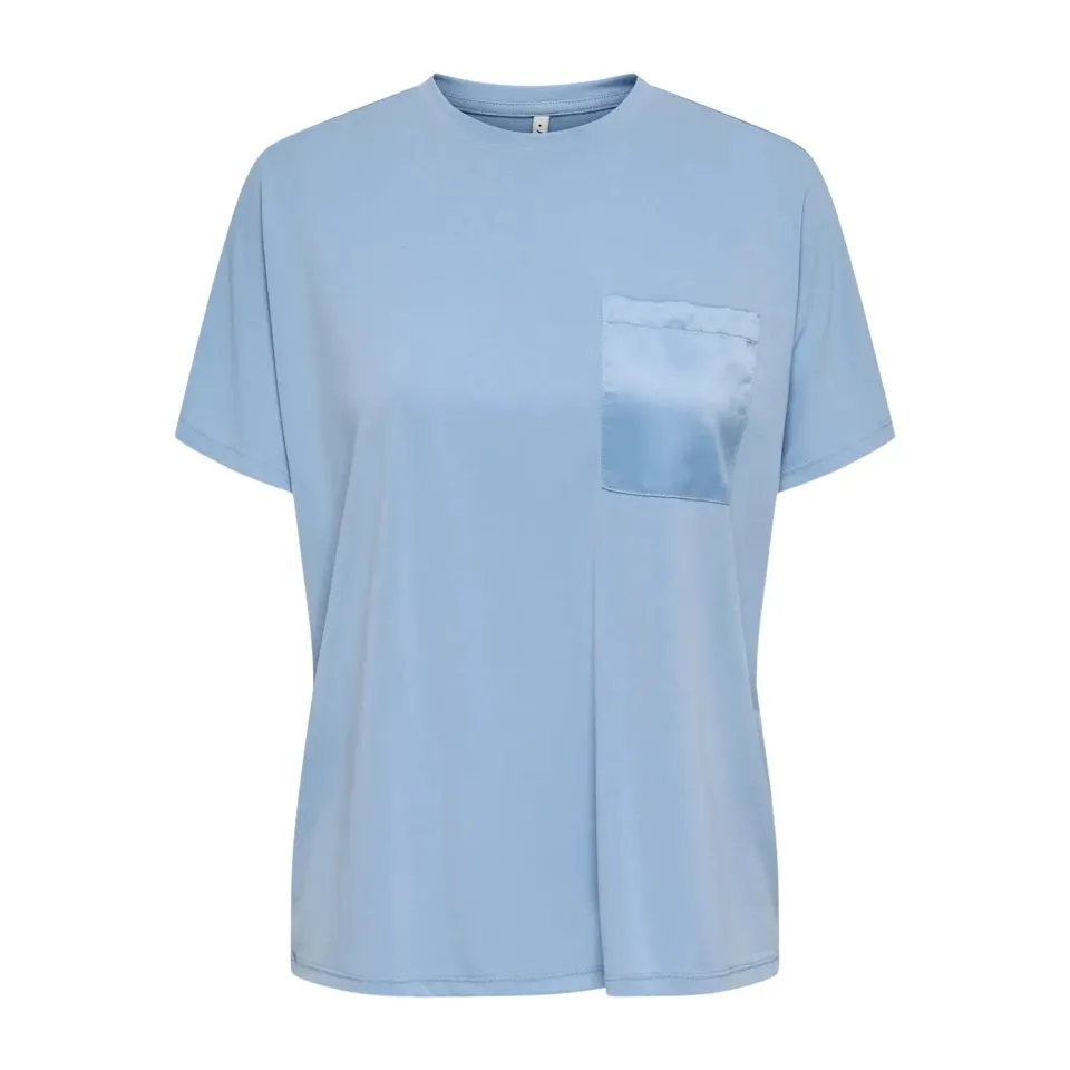 ONLY Free Pocket camicia donna blu lyocell