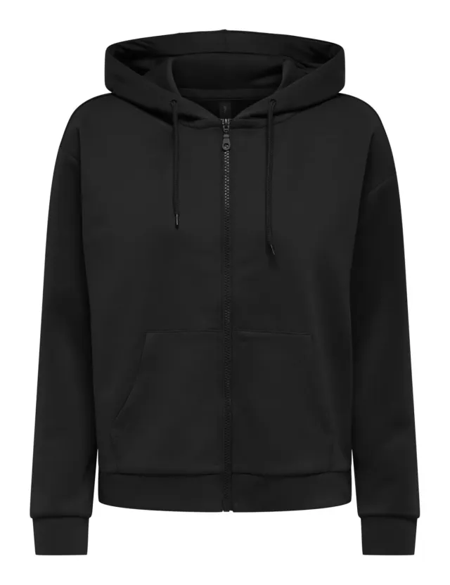 ONLY Onplounge felpa zip cappuccio donna nera M