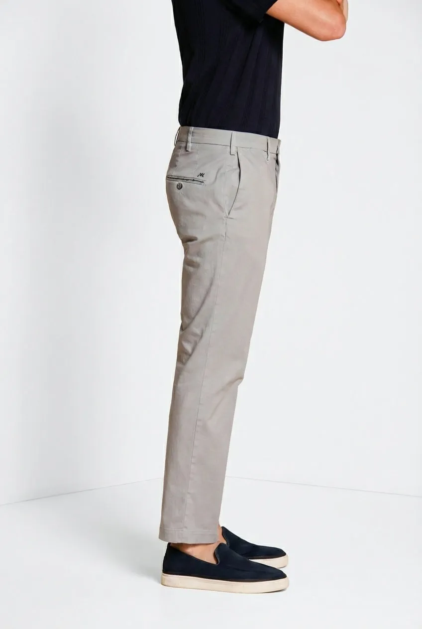 Mason's New York pantalone chino uomo grigio gabardina stretch