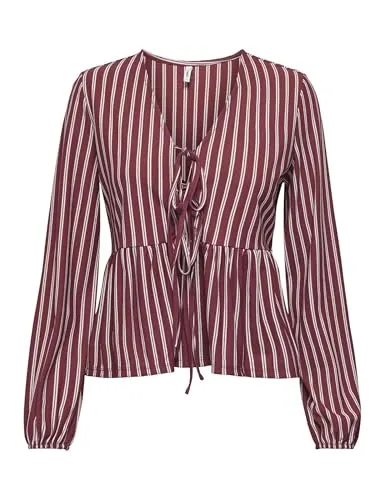 ONLY Onljally Tie top jersey maniche lunghe nero