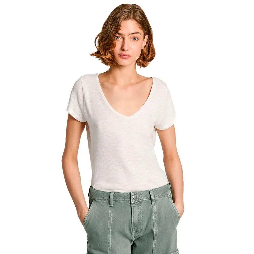 Pepe Jeans Ezzy T-Shirt donna scollo a V verde