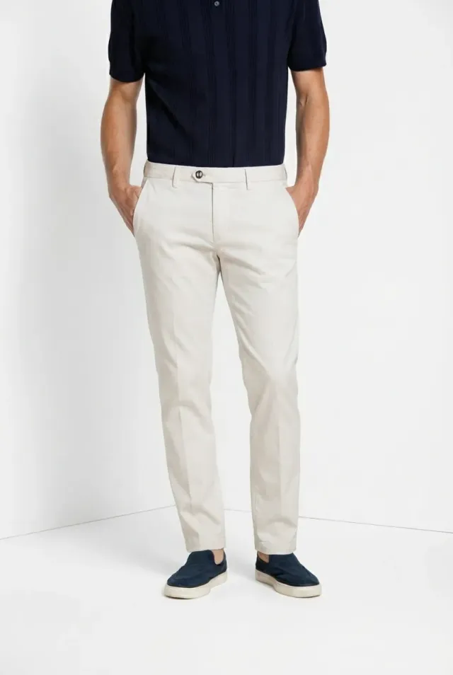 Mason's Torino City pantalone chino grigio chiaro raso seta
