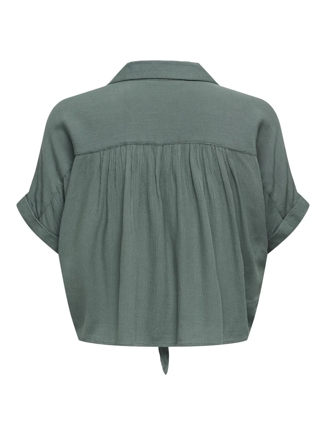 ONLY Camicia Nodo Collo Donna Bianca Maniche Corte