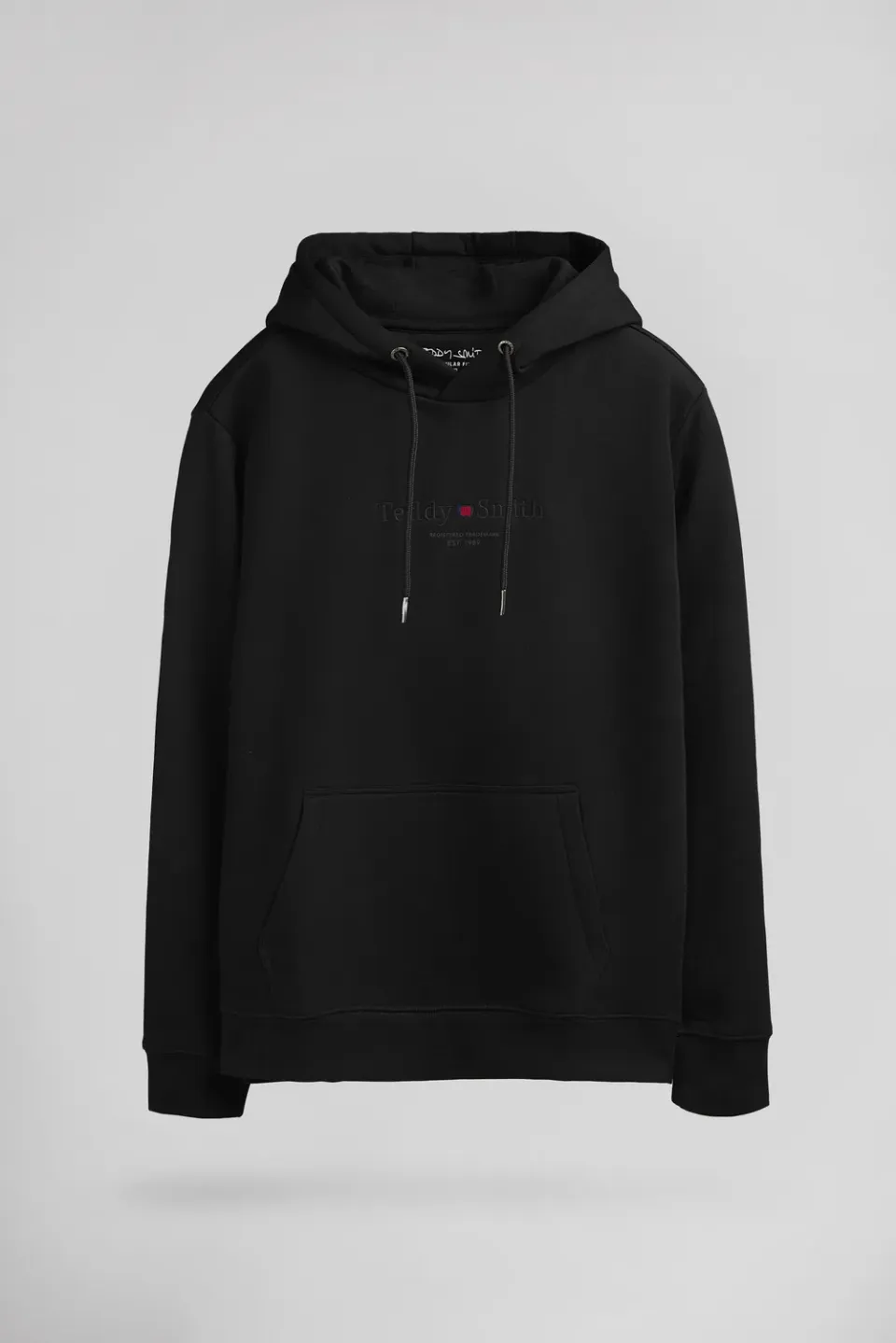 Teddy Smith S-Jim Hoody felpa cappuccio nera uomo