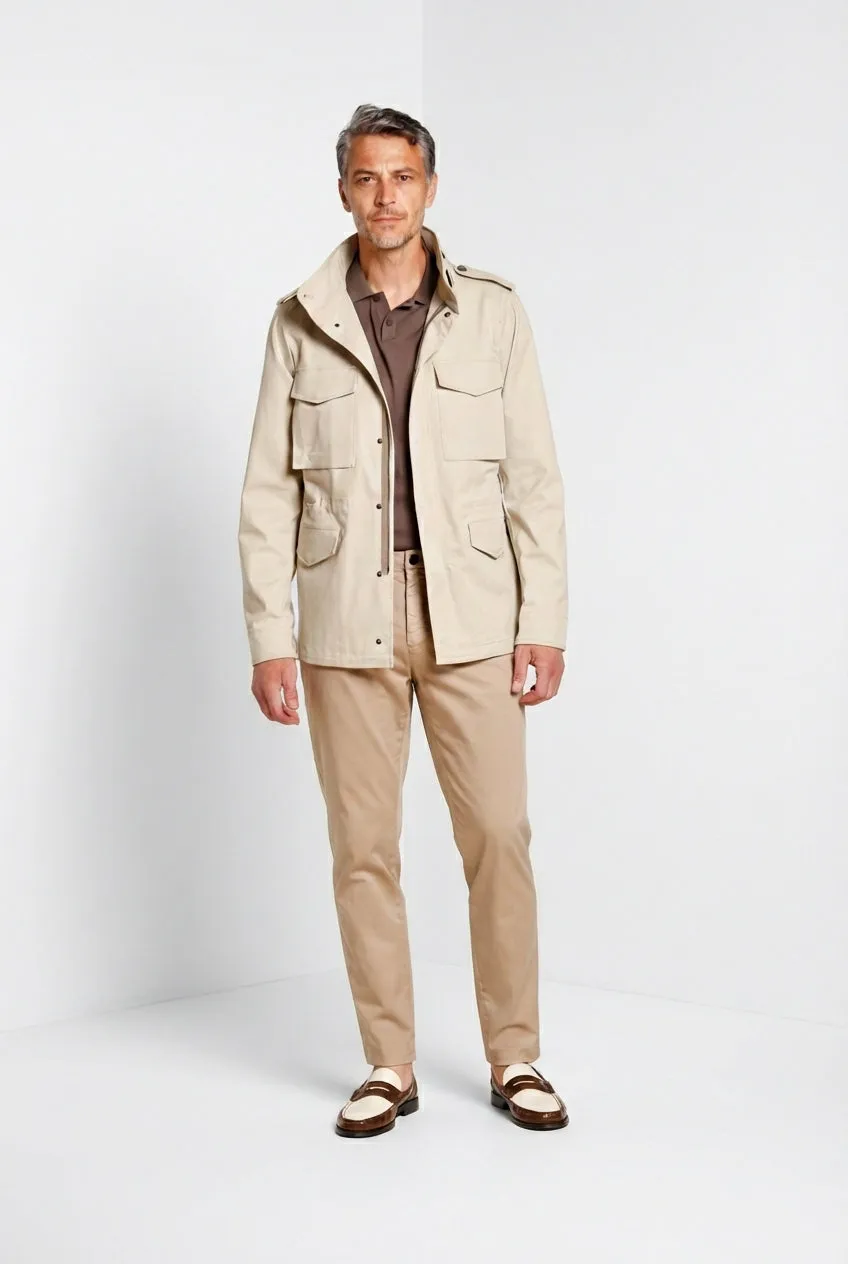 Mason's Osaka chino uomo beige medio carrot fit