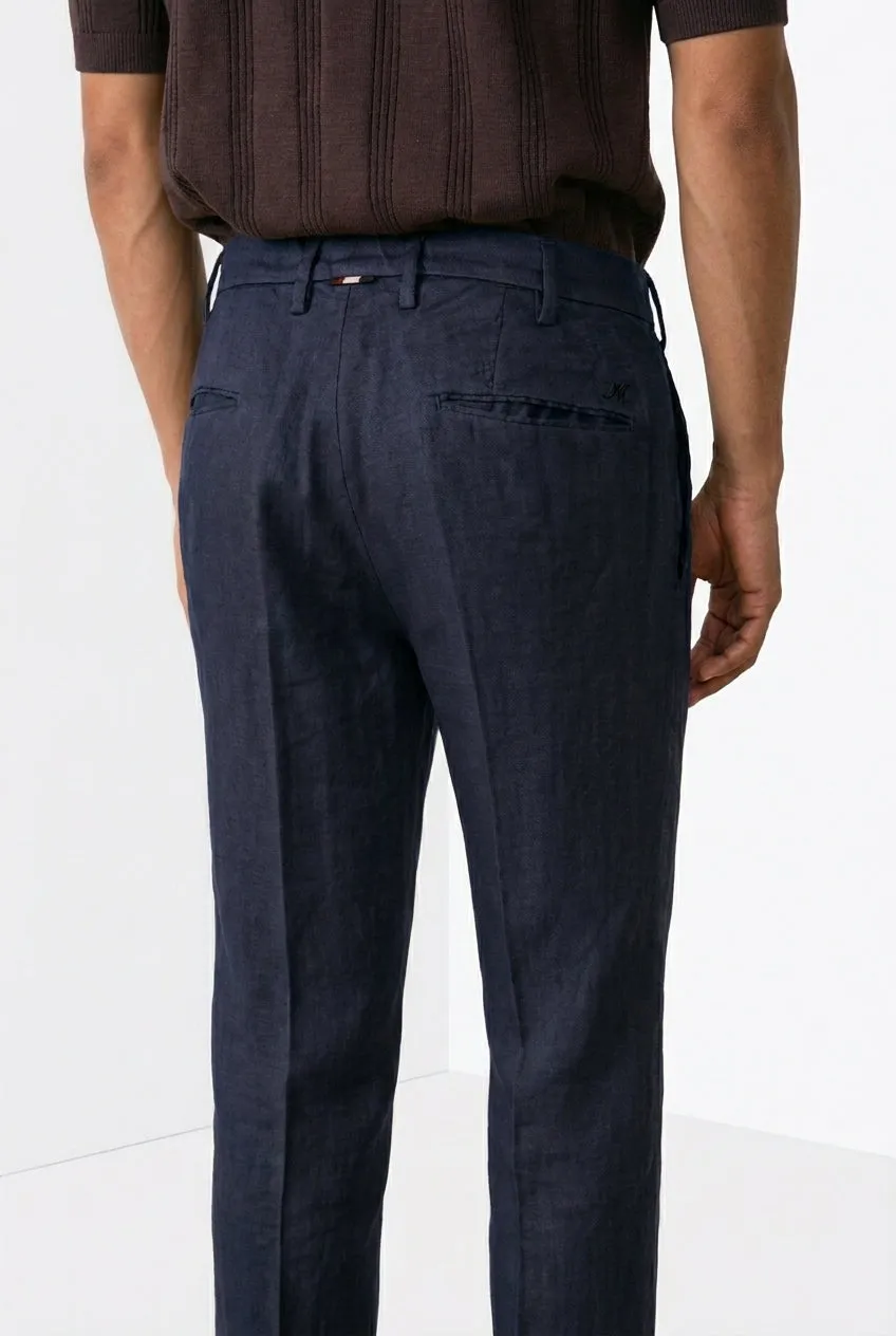 Mason's New York Icon Flex chino lino blu notte