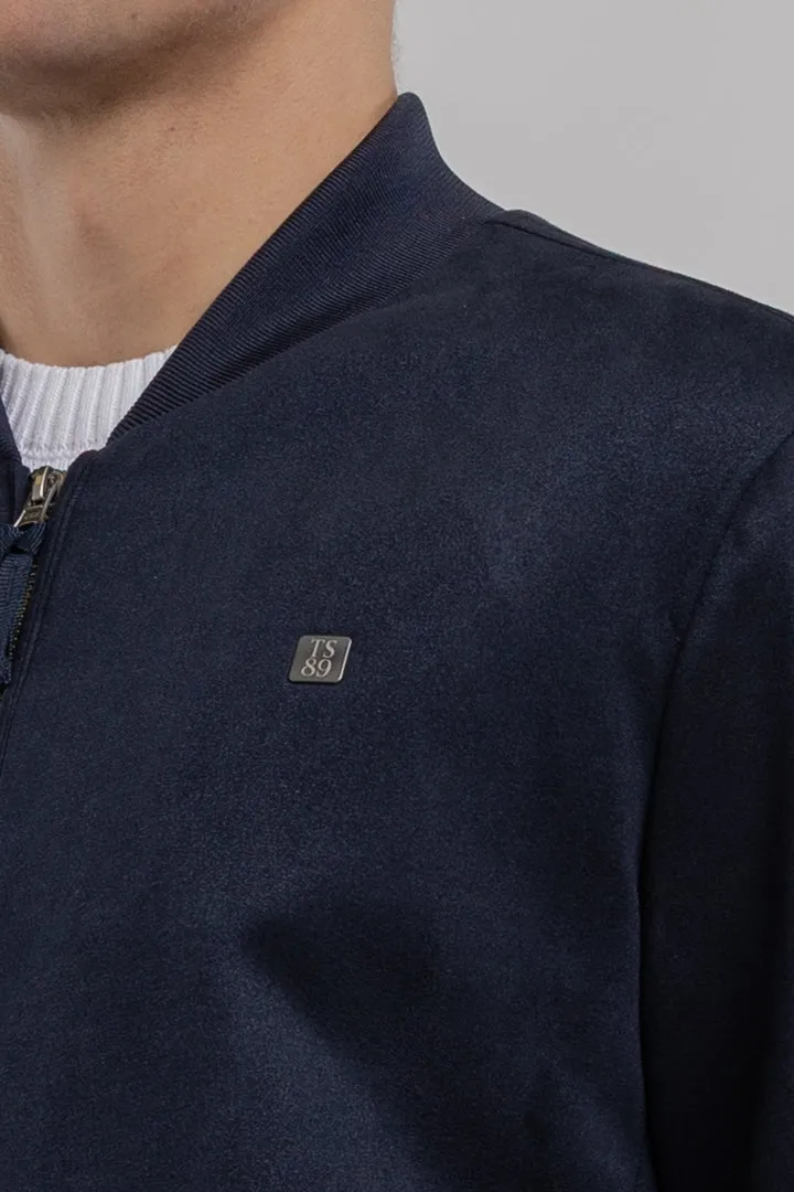 Teddy Smith B-Oswell bomber blu navy uomo