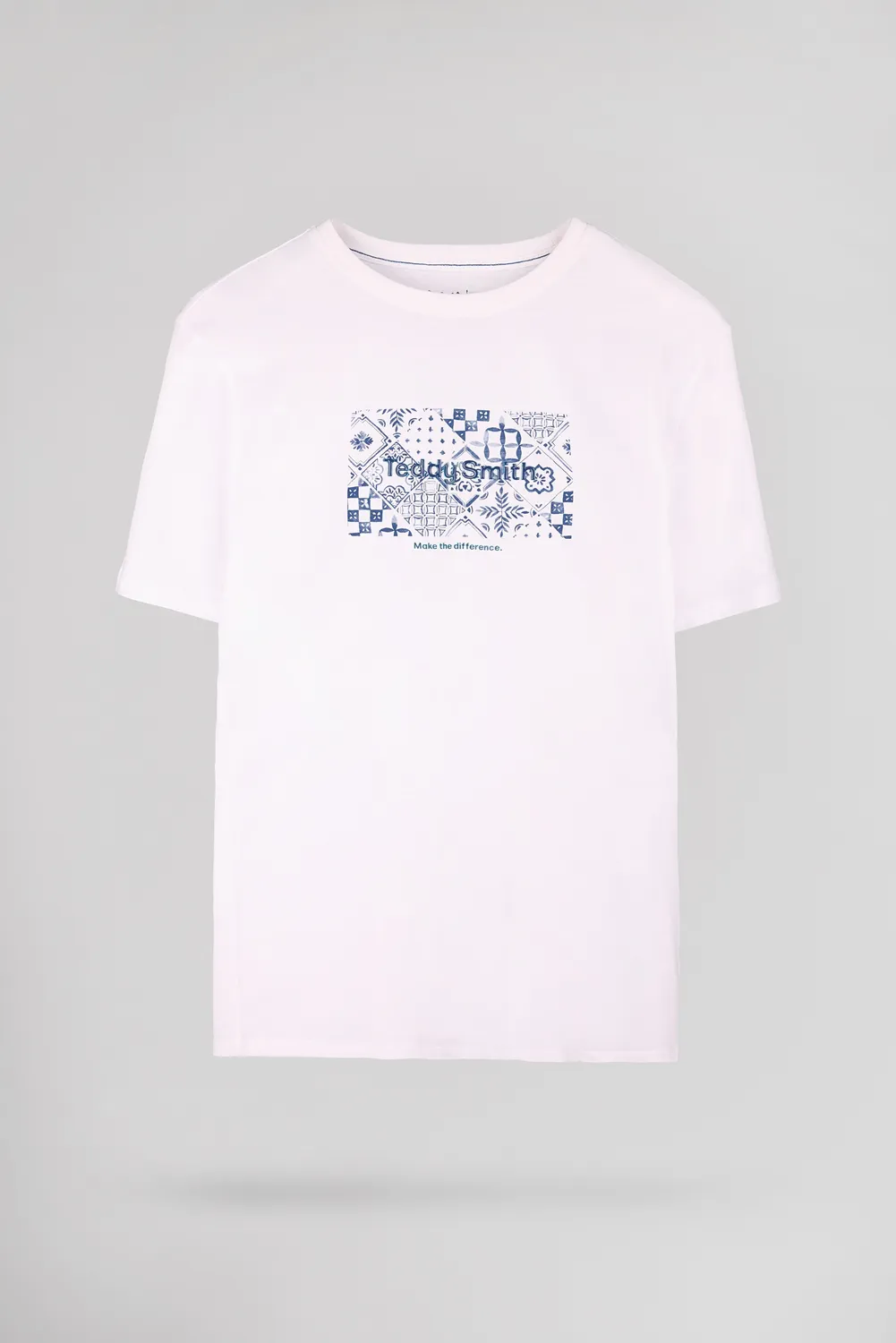 Teddy Smith T-Ares MC Blanc t-shirt uomo bianco