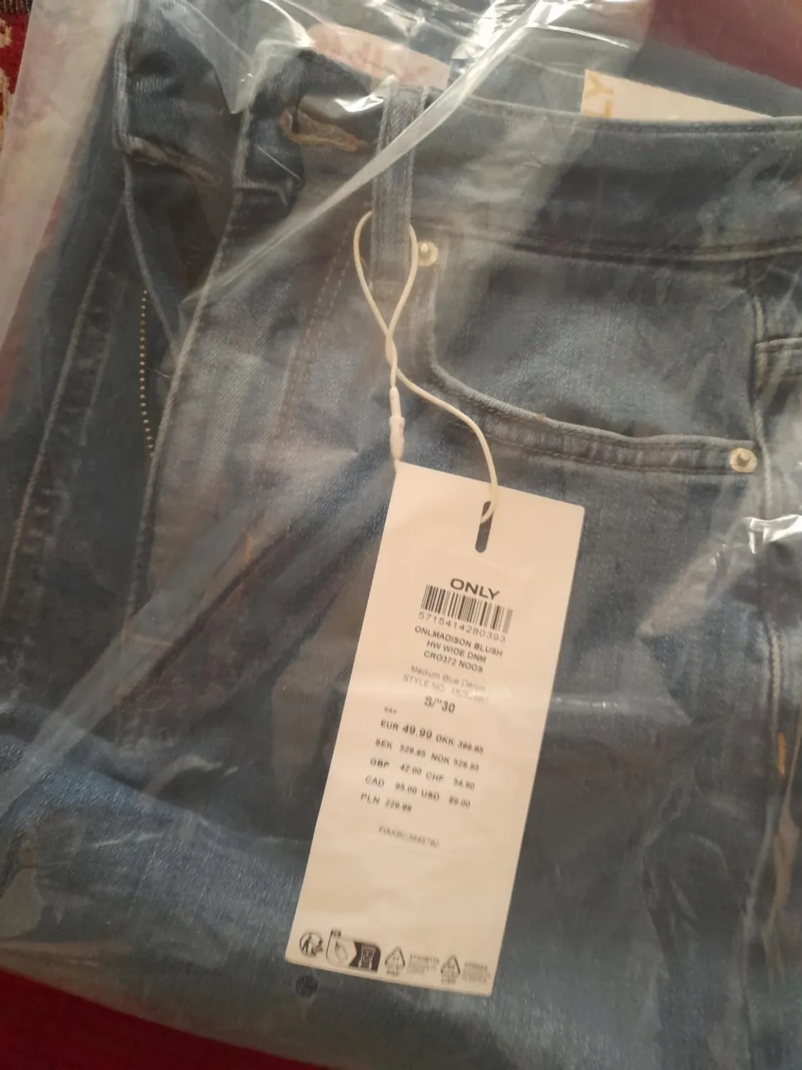 ONLY ONLMADISON Jeans Donna Vita Alta Wide Leg