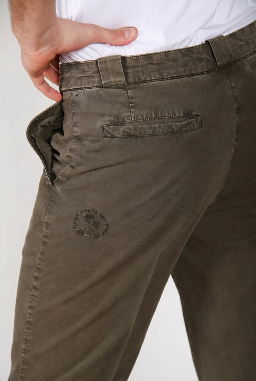 Mason's Madison M74 pantalone chino verde twill
