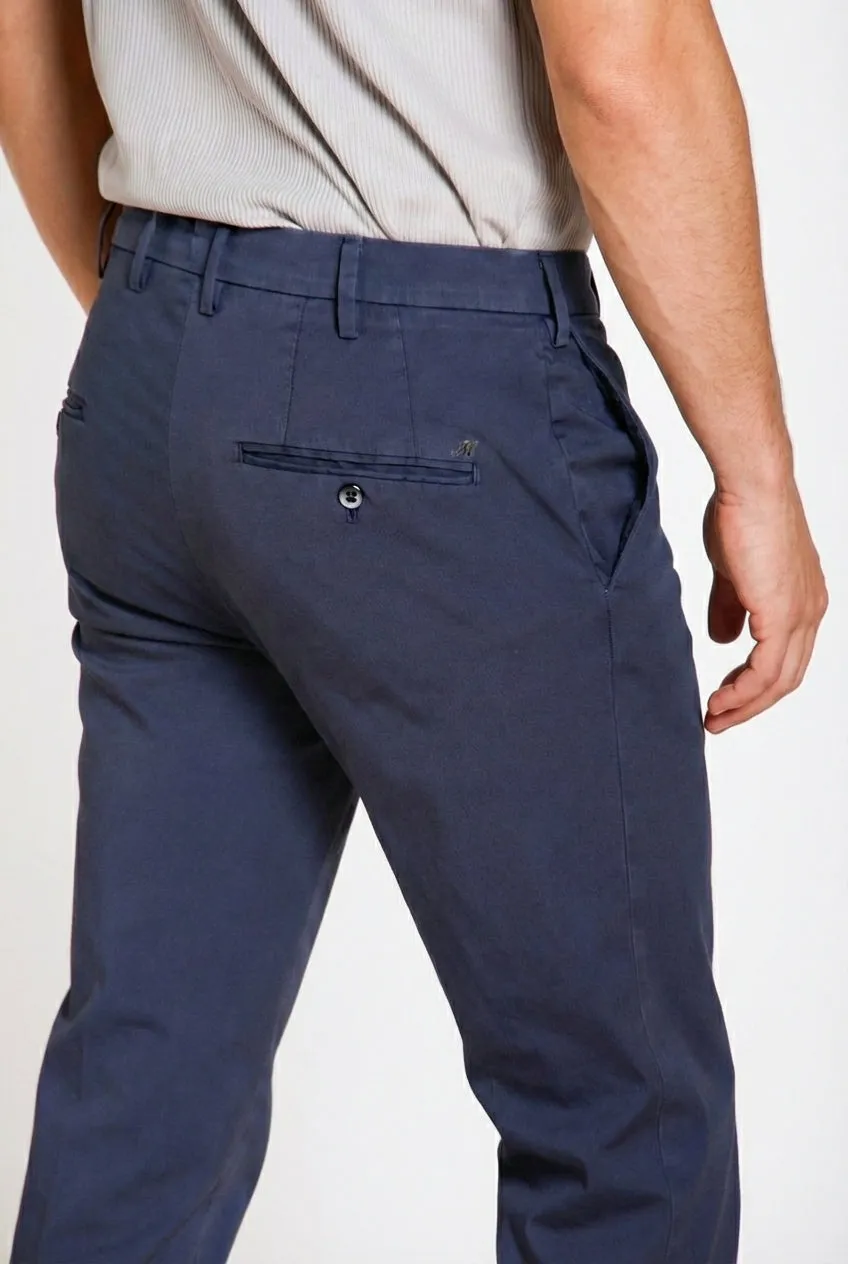Mason's New York pantalone chino blu navy regular fit