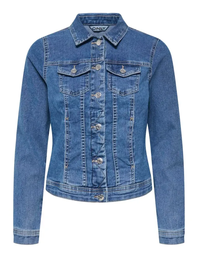 ONLY Onlwonder giacca jeans donna nera delavé