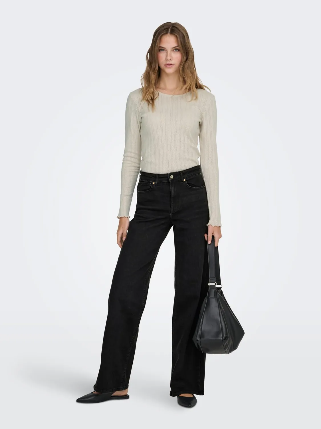 ONLY ONLMADISON Jeans Donna Vita Alta Wide Leg