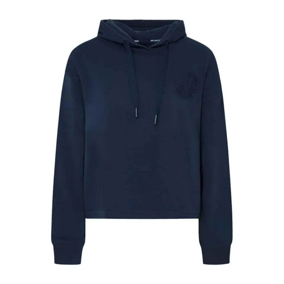 Pepe Jeans Estrid felpa corta donna blu marino