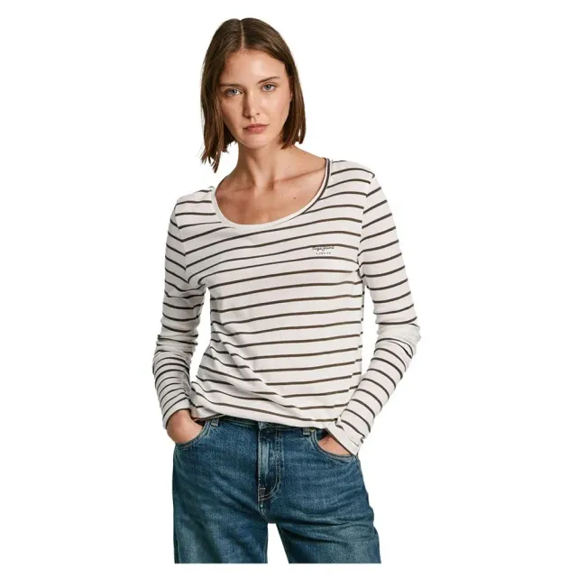 Pepe Jeans Finna T-Shirt Donna M Bianco Rigata