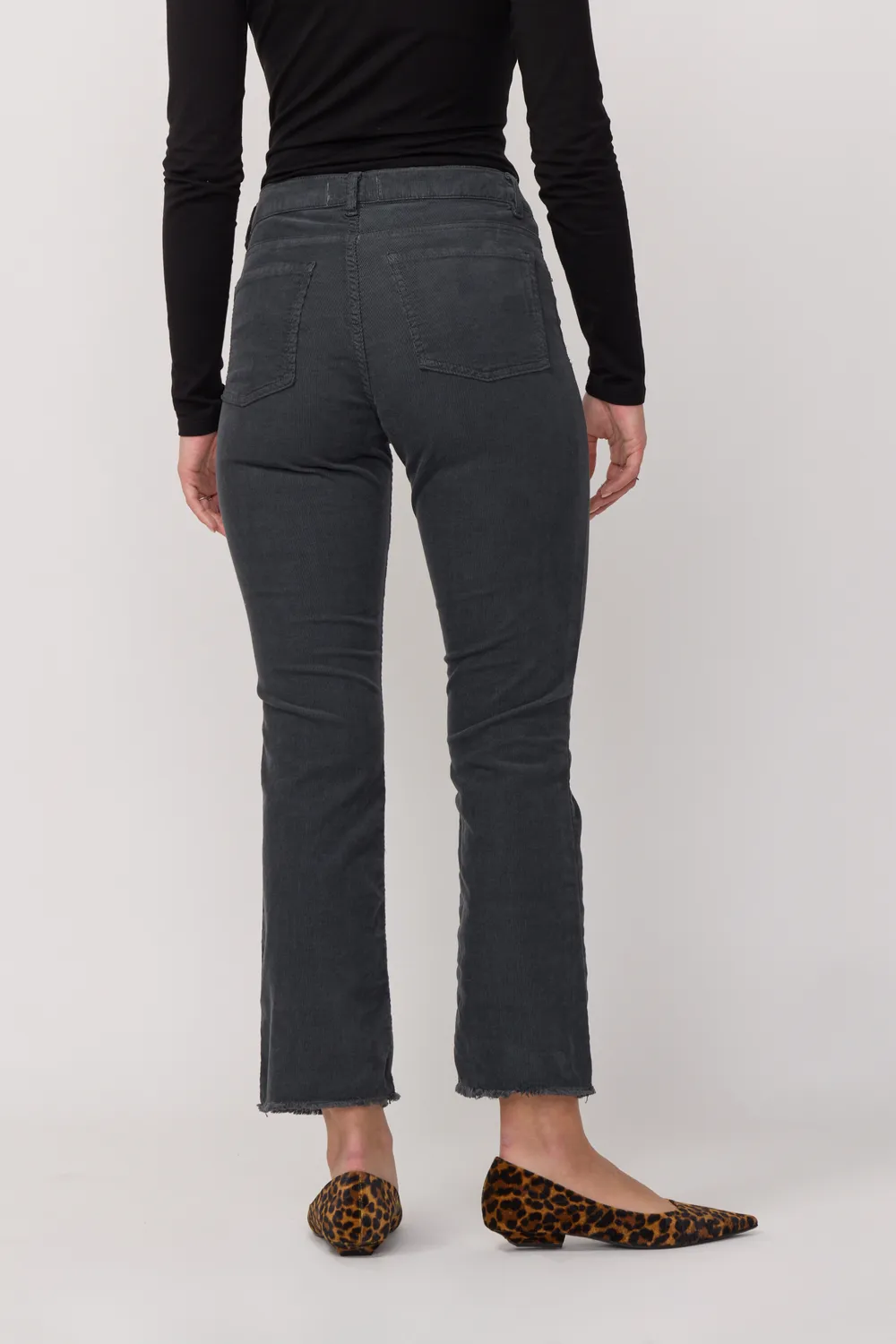 acquaverde Cara pantaloni velluto antracite bootcut