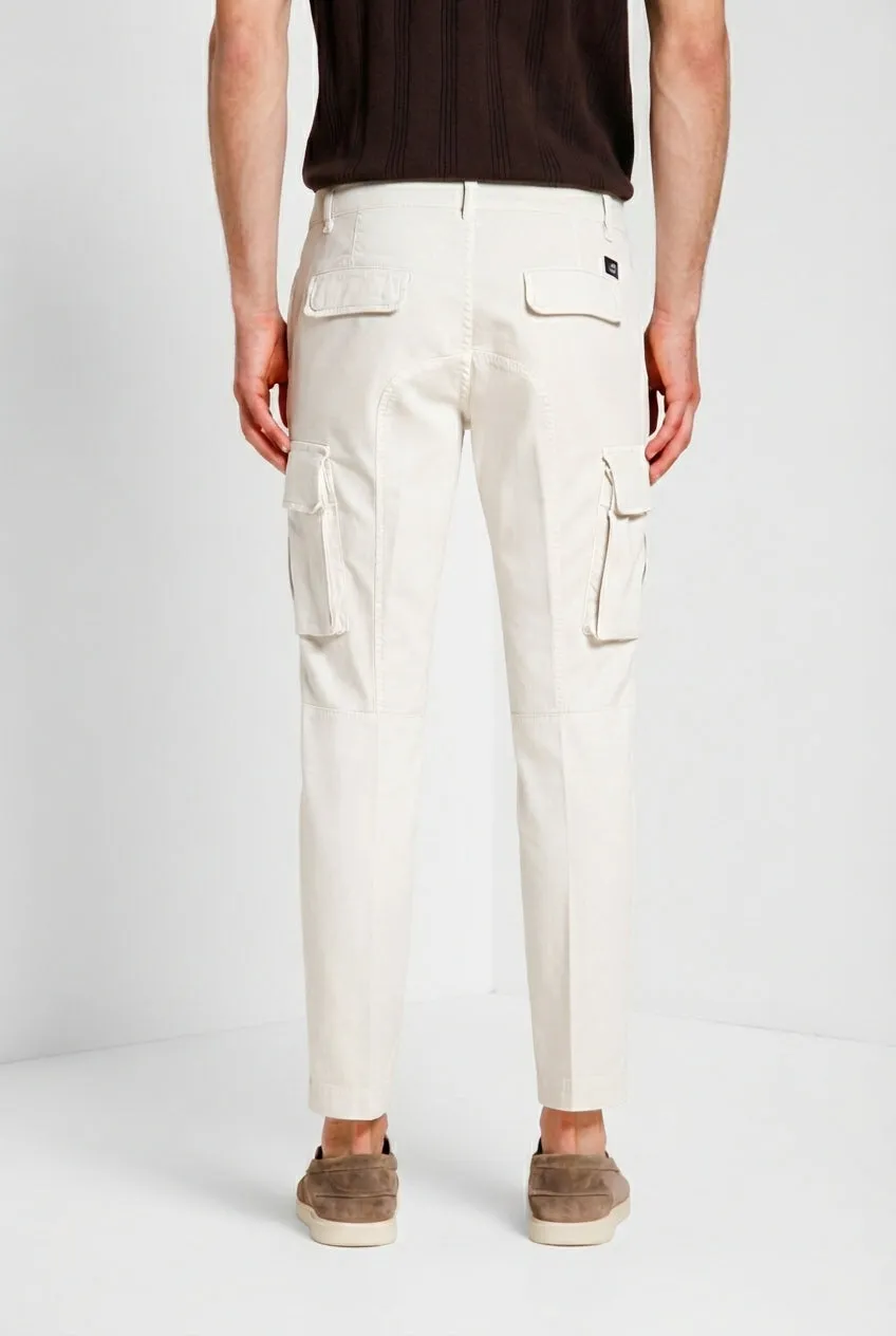 Mason's Chile Pantalone Cargo Raso Gesso Extra Slim