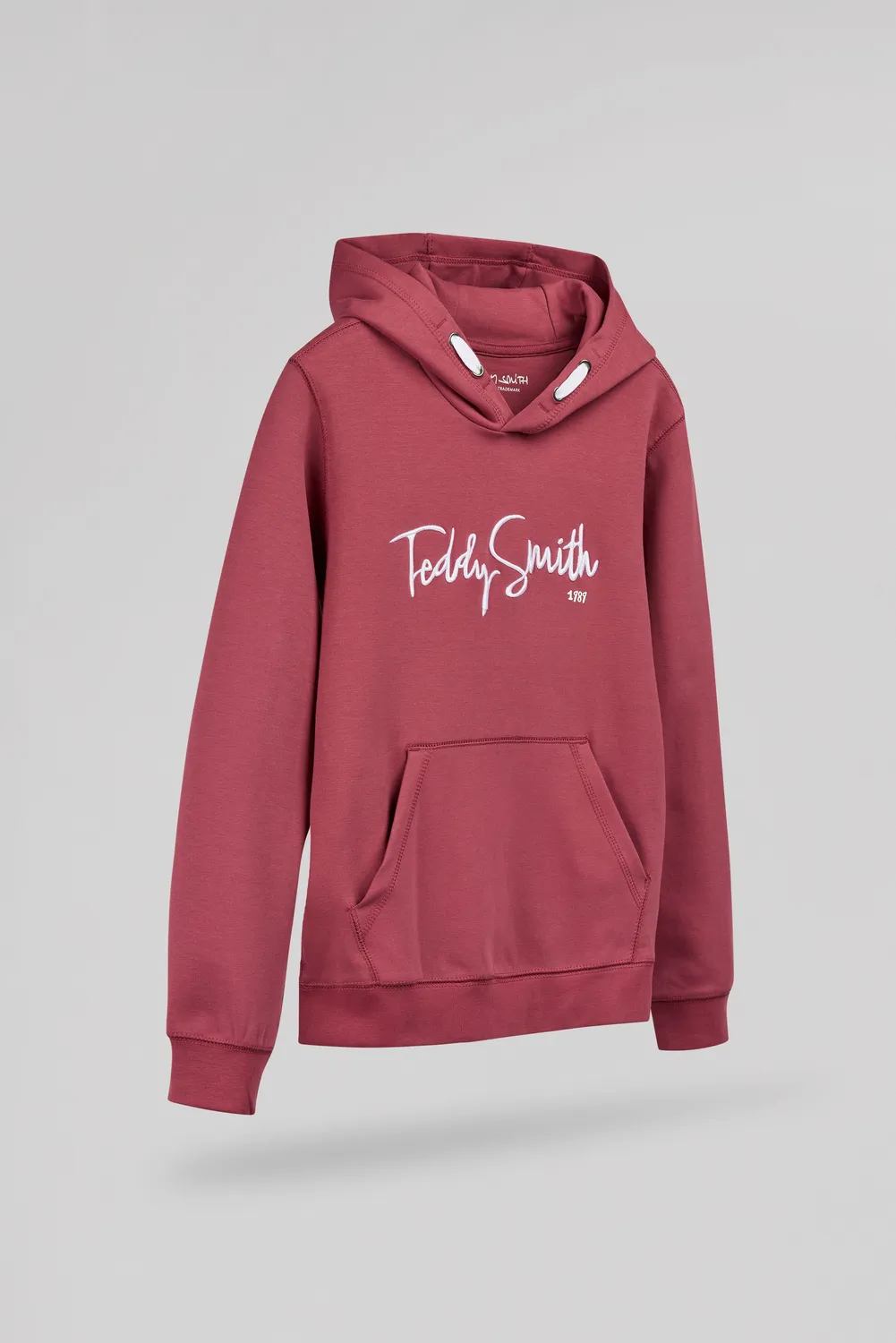 Teddy Smith S-Evry Hoody JR Felpa Ragazzo Lampone Scuro