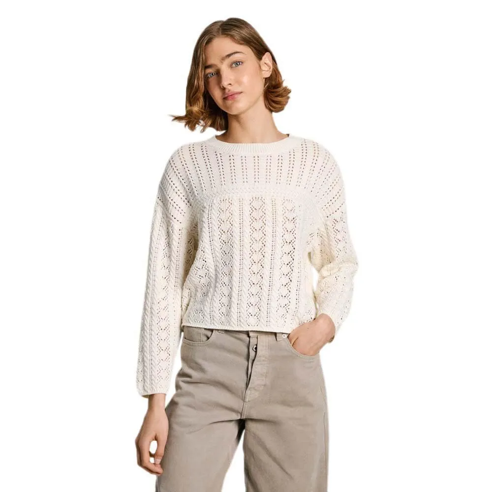 Pepe Jeans Isadora maglione donna traforato con frange
