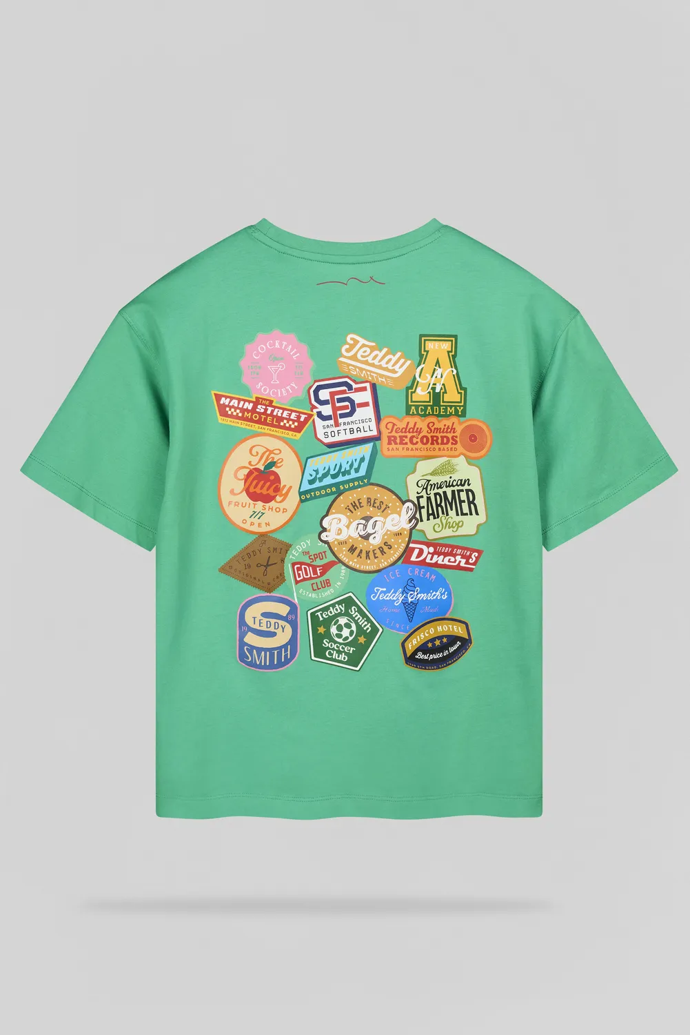 Teddy Smith T-Badge MC JR t-shirt bambino verde candy