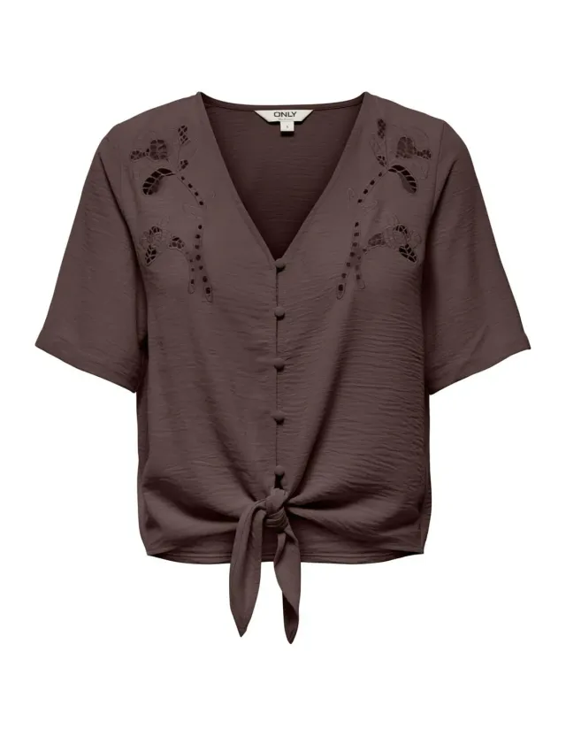 ONLY Onlevalou Mette Knot top L tessuto leggero