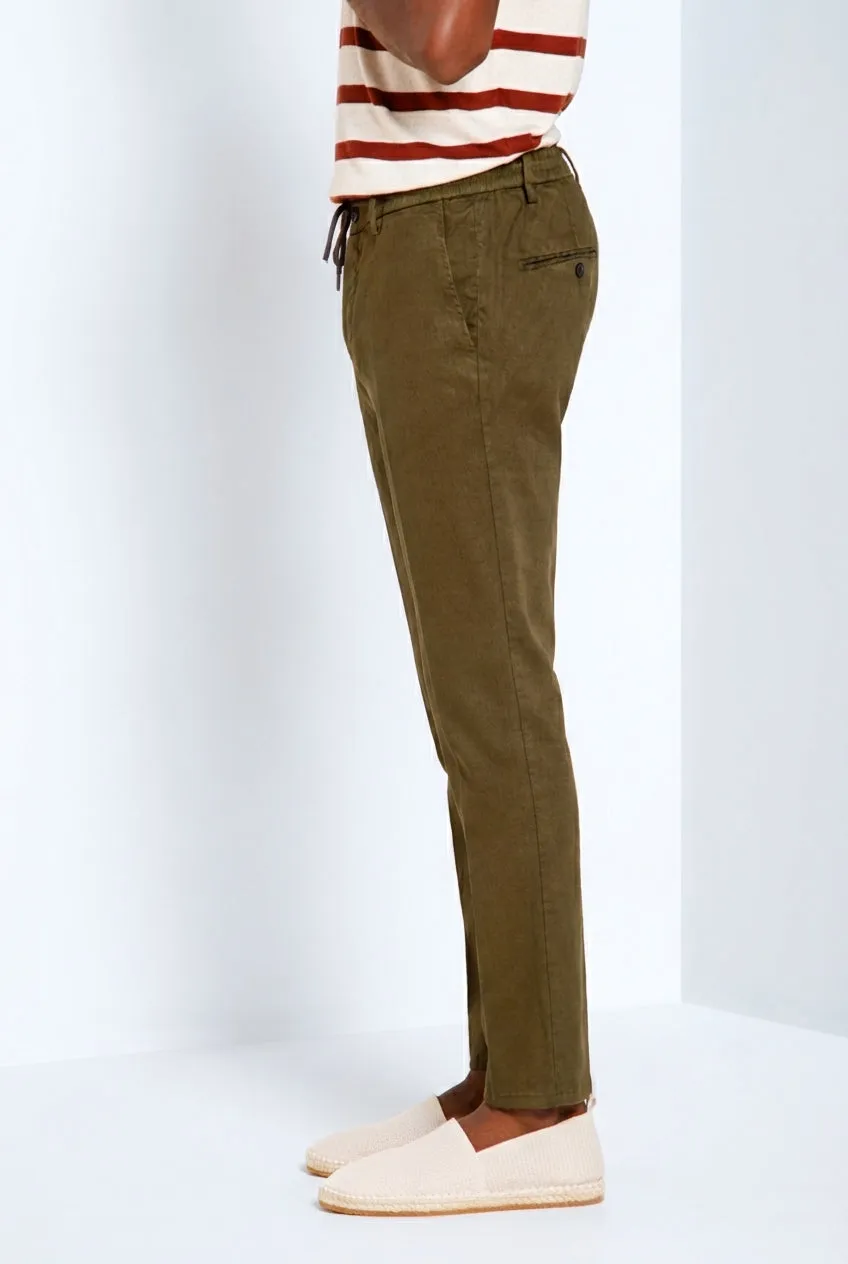 Mason's Milano Jogger chino uomo verde lino