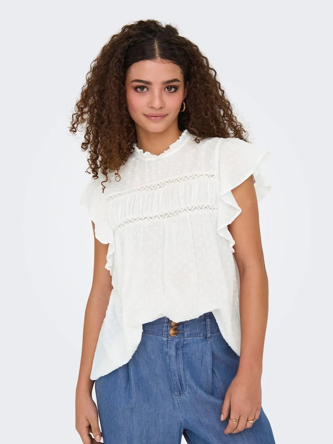 ONLY Onlkatti S/S Dobby Top donna M maniche corte