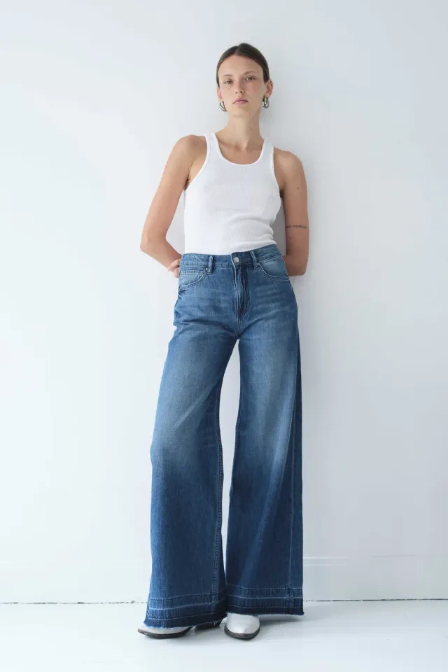 acquaverde Soul jeans flare Worn sfrangiato vintage