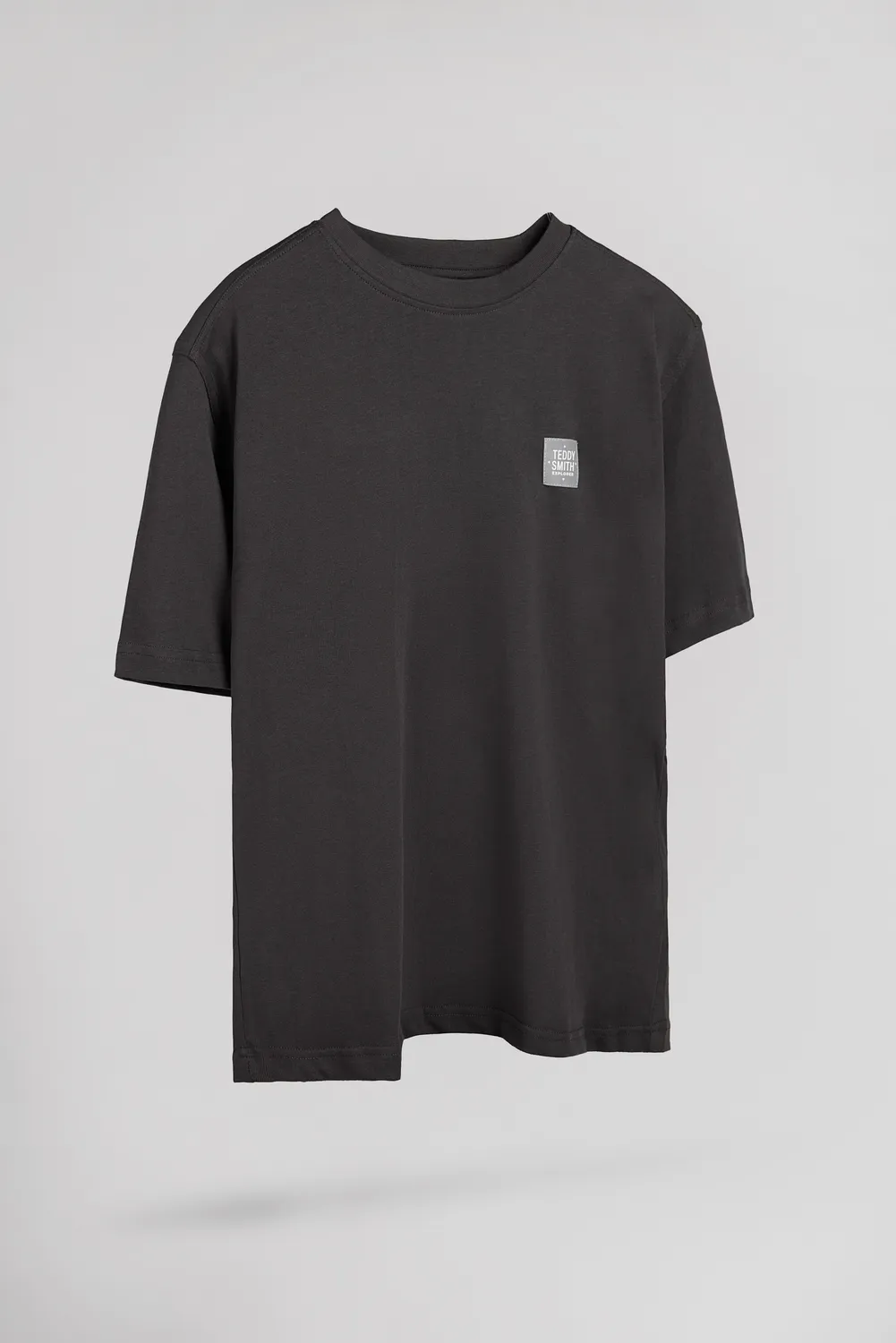 Teddy Smith T-Ylvain T-Shirt Grigio Antracite 100% Cotone
