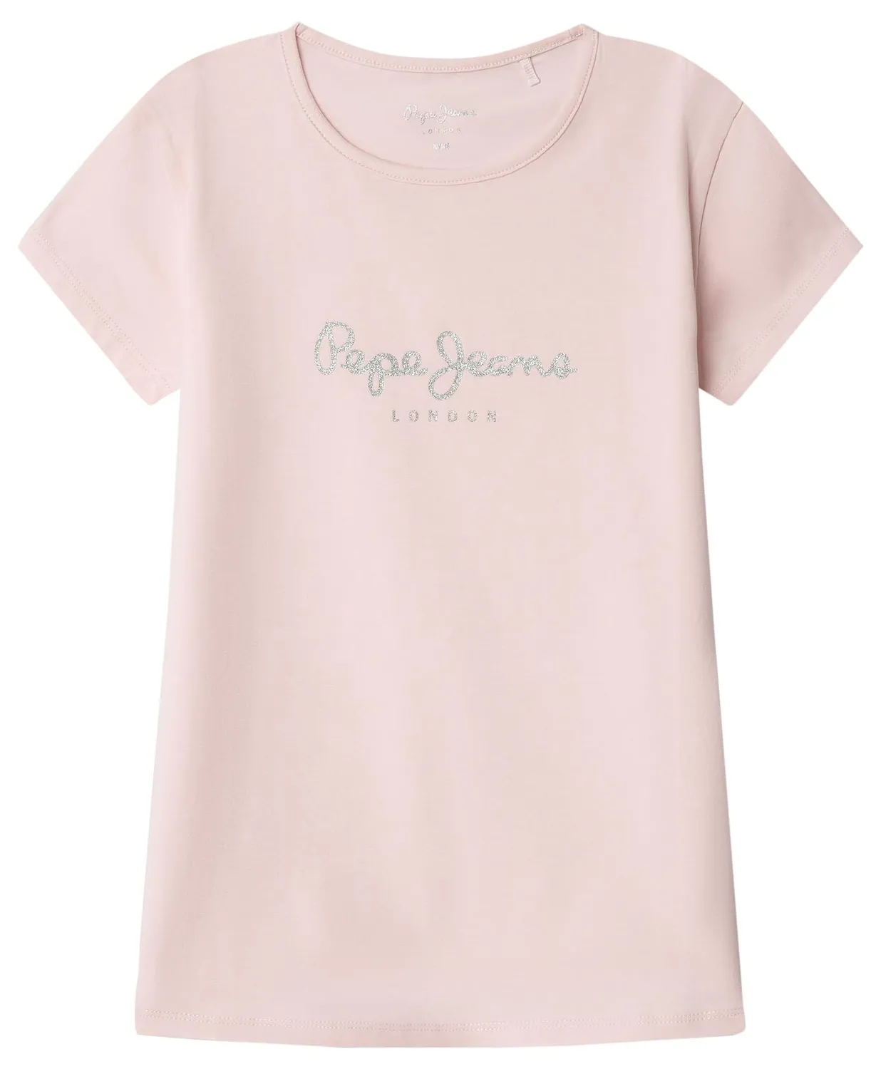 Pepe Jeans Hana Glitter T-Shirt Bambina Ecru Scuro