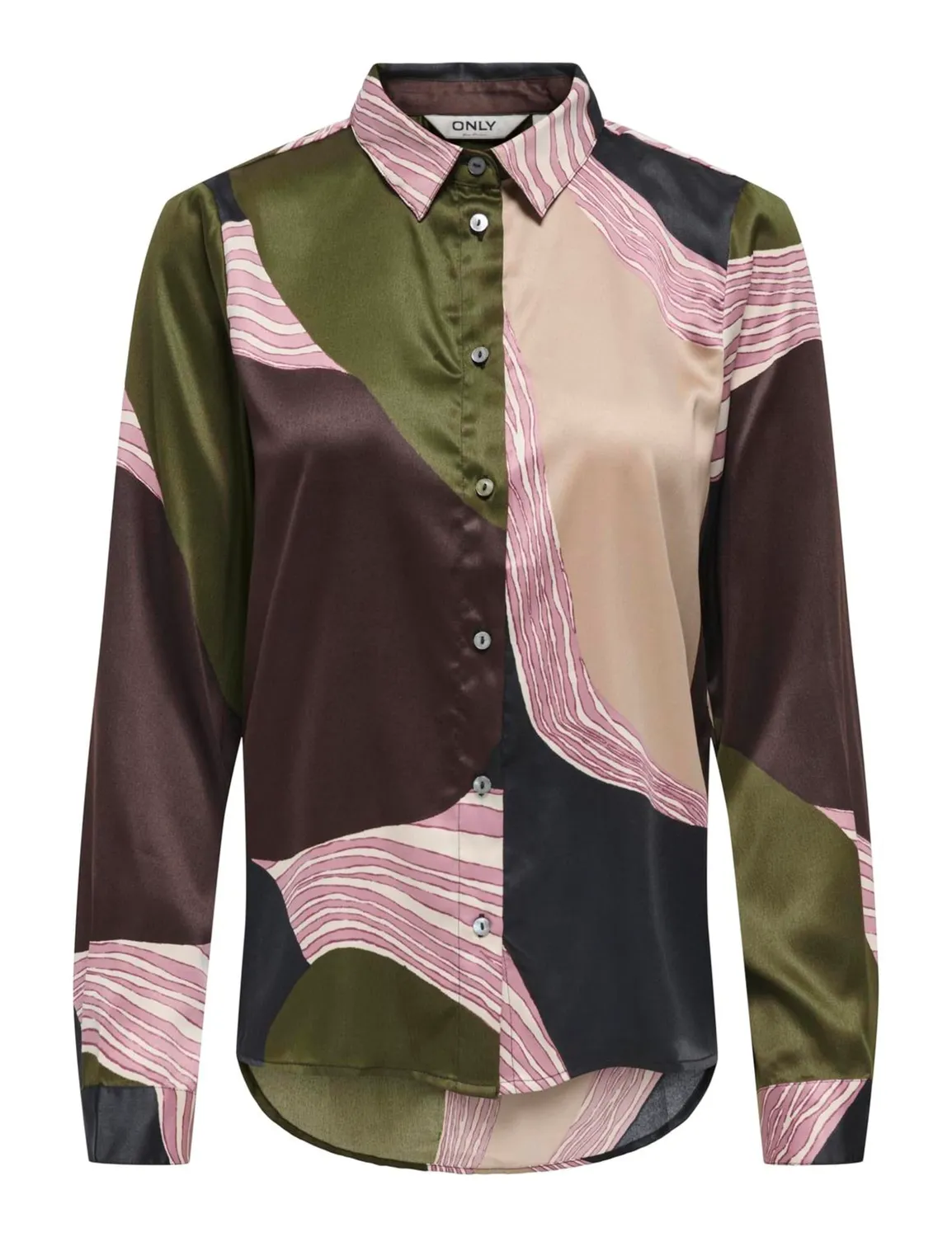 ONLY ONLJane Life L/S Shirt Wvn Camicia marrone cioccolato