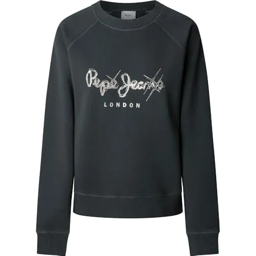Pepe Jeans Lupita felpa donna M nera girocollo