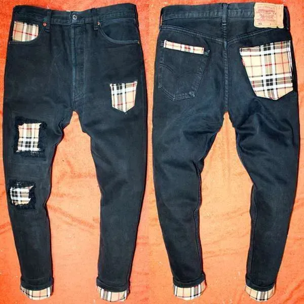 Never Say Never 07 Jeans Vintage Black Personalizzati Check