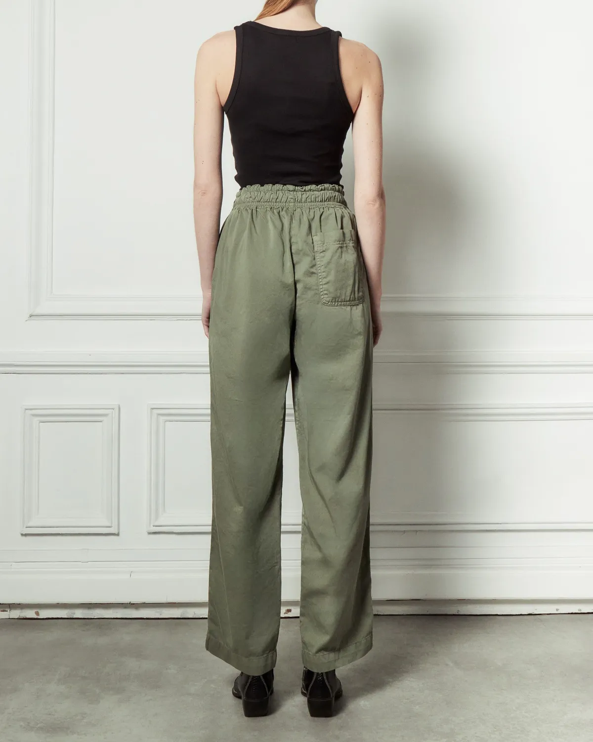 acquaverde Saphir pantalone light kaki vita alta